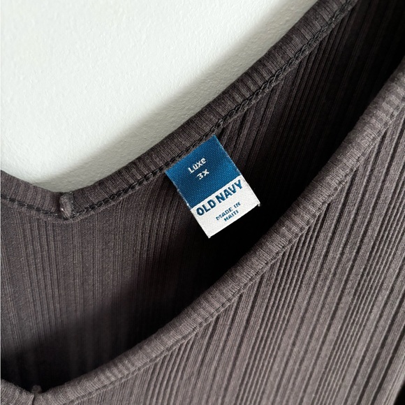 Old Navy Charcoal Gray V-Neck Tank Top Size 3X - Picture 2 of 7